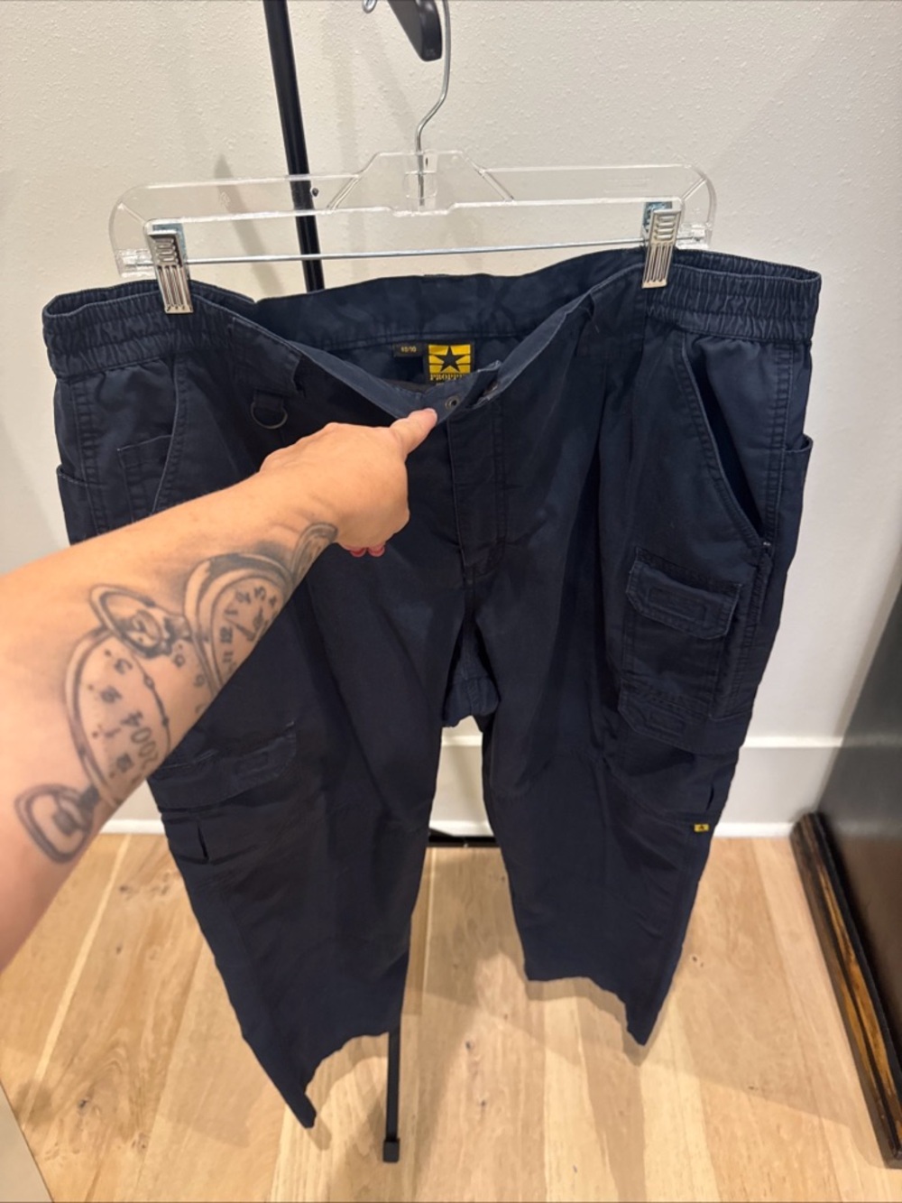 Bundle of 3 Navy Blue Men's Cargo Shorts with Utility Pockets